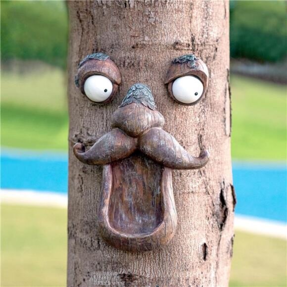 Tree Face Bird Feeder, Tree Faces Decor Outdoor, Tree Decorations Outdoor, - Picture 5 of 8